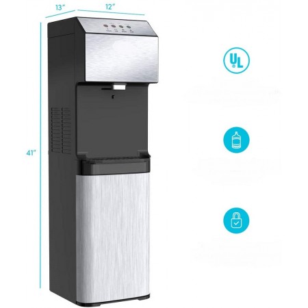 Mighty Rock Electronic Bottom Loading Cooler Water Dispenser-3 Temperatures, Self Cleaning